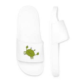 crab_seasick - Men’s Pool Sliders - white - Front