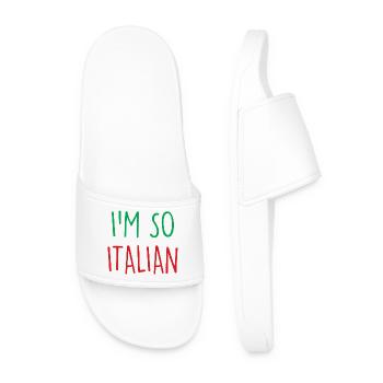 Je suis tellement italien - Claquettes Homme - blanc - Devant