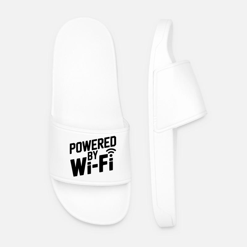 Angetrieben von Wi-Fi - Männer Badelatschen - Weiß
