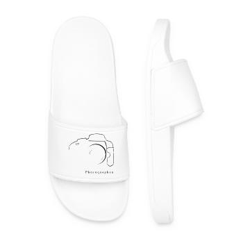 Photographer - Men’s Pool Sliders - white - Front