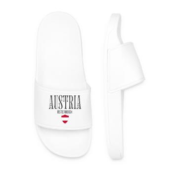 Drapeau autrichien, fabriqué en Autriche - Claquettes Homme - blanc - Devant