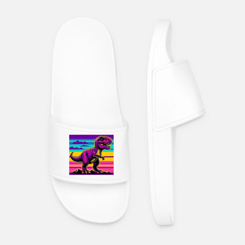 Dinosaurier - Männer Badelatschen - Weiß