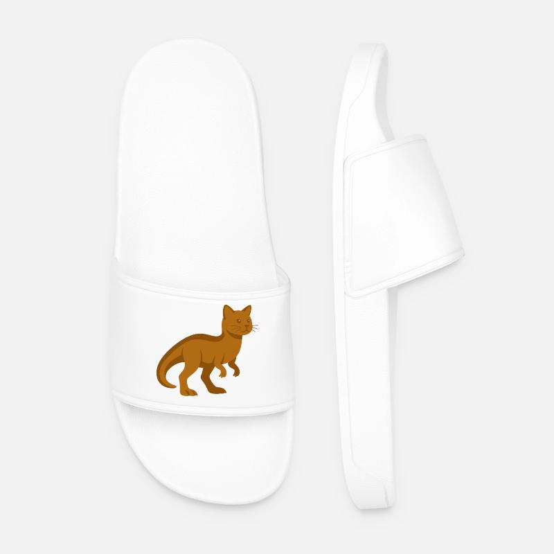 Trex Katze Dinosaurier - Männer Badelatschen - Weiß