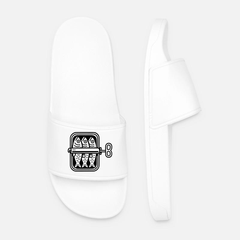 sardinen dose - Männer Badelatschen - Weiß