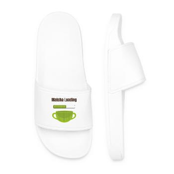 Matcha Loading - Männer Badelatschen - Weiß - Vorne
