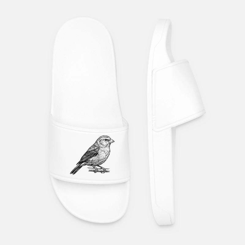 Vogel Singvogel - Männer Badelatschen - Weiß