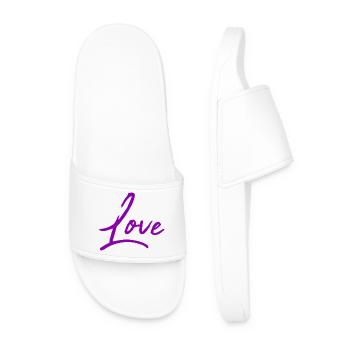 LIEBE. VALENTINSTAG. HERZ. ICH LIEBE DICH. ICH LIEBE DICH - Männer Badelatschen - Weiß - Vorne