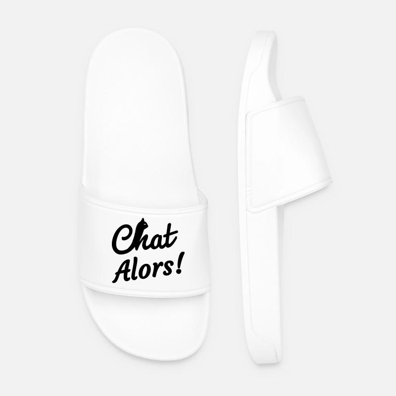 Dann Katze! - Männer Badelatschen - Weiß