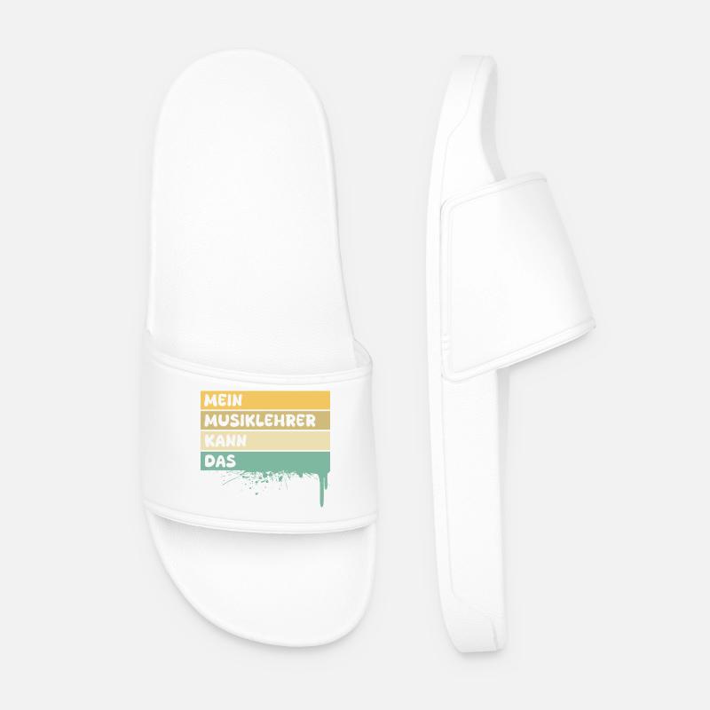 Beruf Musiklehrer - Männer Badelatschen - Weiß