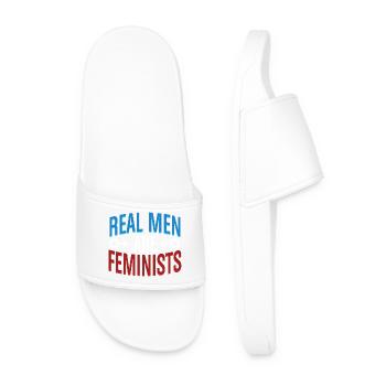Real Men Are Feminists Equality Statement Tee - Männer Badelatschen - Weiß - Vorne