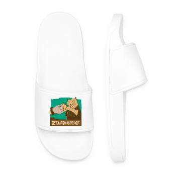 Meilleure Chatte Mamie du Monde Chats Grand-mère Chat - Claquettes Homme - blanc - Devant