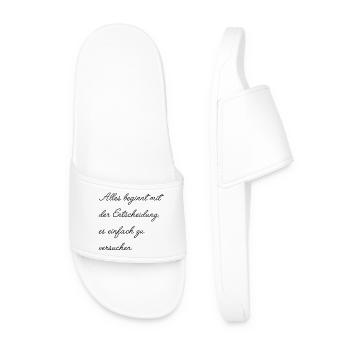 Dicton motivant - Claquettes Homme - blanc - Devant