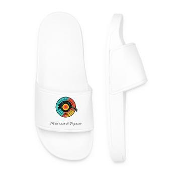 Vibrant Vinyl Romance Duo - Men’s Pool Sliders - white - Front
