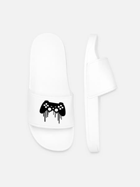Gaming zocker player - Männer Badelatschen - Weiß