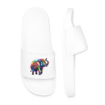 Holi Festival Of Colors Happy Holi Indian Holiday - Men’s Pool Sliders - white - Front