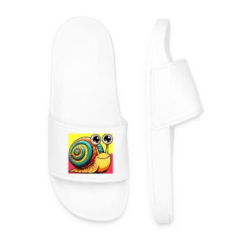 Snail - Men’s Pool Sliders - white - Front