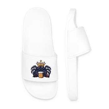 Tarantula Beer King - Men’s Pool Sliders - white - Front