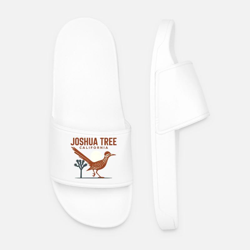 Joshua Tree Roadrunner Sunset - Men’s Pool Sliders - white