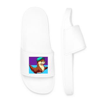 loutre - Claquettes Homme - blanc - Devant