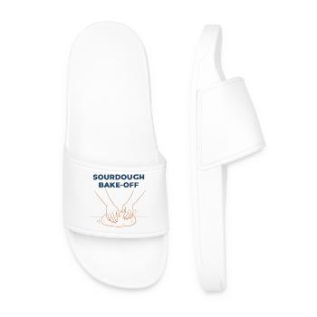 Sourdough Bake Off Bread Baking Baker Bread Making - Men’s Pool Sliders - white - Front