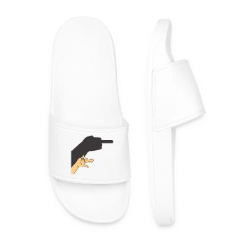Shadow of a dog or not - Men’s Pool Sliders - white - Front