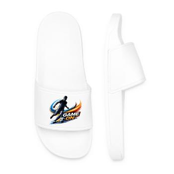 Conception dynamique du sport des joueurs de football - Claquettes Homme - blanc - Devant