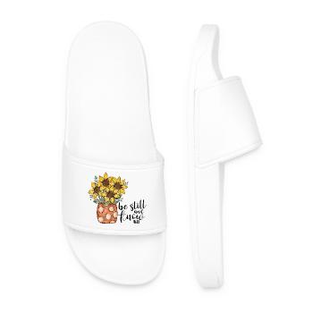 La foi chrétienne du tournesol prie Jésus - Claquettes Homme - blanc - Devant