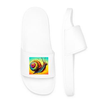 Schnecke - Männer Badelatschen - Weiß - Vorne