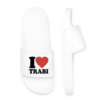Ich liebe Trabi Herz Retro-Design - Männer Badelatschen - Weiß - Vorne