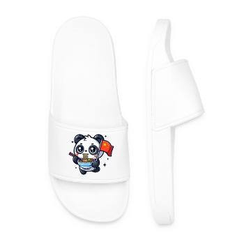 Panda Bär Nudeln China Flagge Ramen Asia Bowl - Männer Badelatschen - Weiß - Vorne