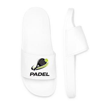 Padel - Men’s Pool Sliders - white - Front
