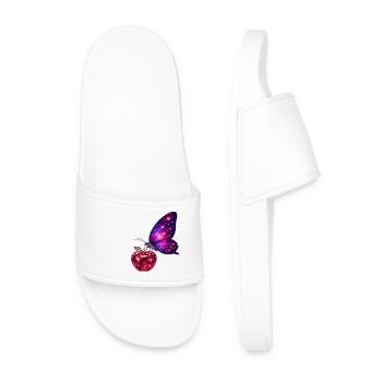 Ruby Life – Power Butterfly - Men’s Pool Sliders - white - Front