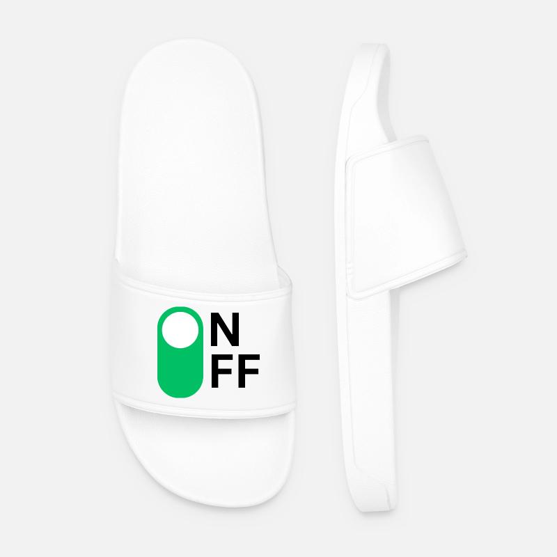 ON / OFF Modus - Männer Badelatschen - Weiß