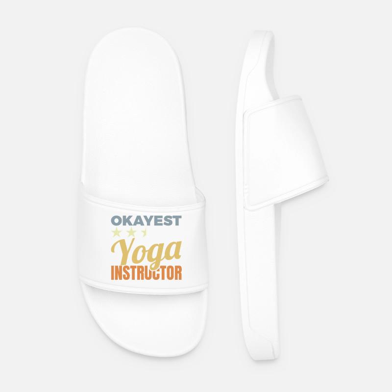 Lustiger Yogalehrer - Männer Badelatschen - Weiß