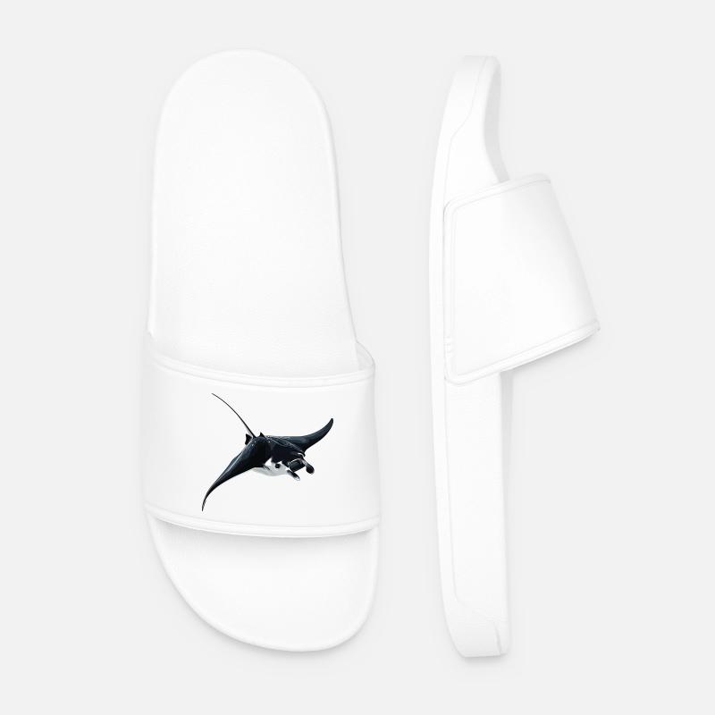 Rays Manta Rays - Men’s Pool Sliders - white