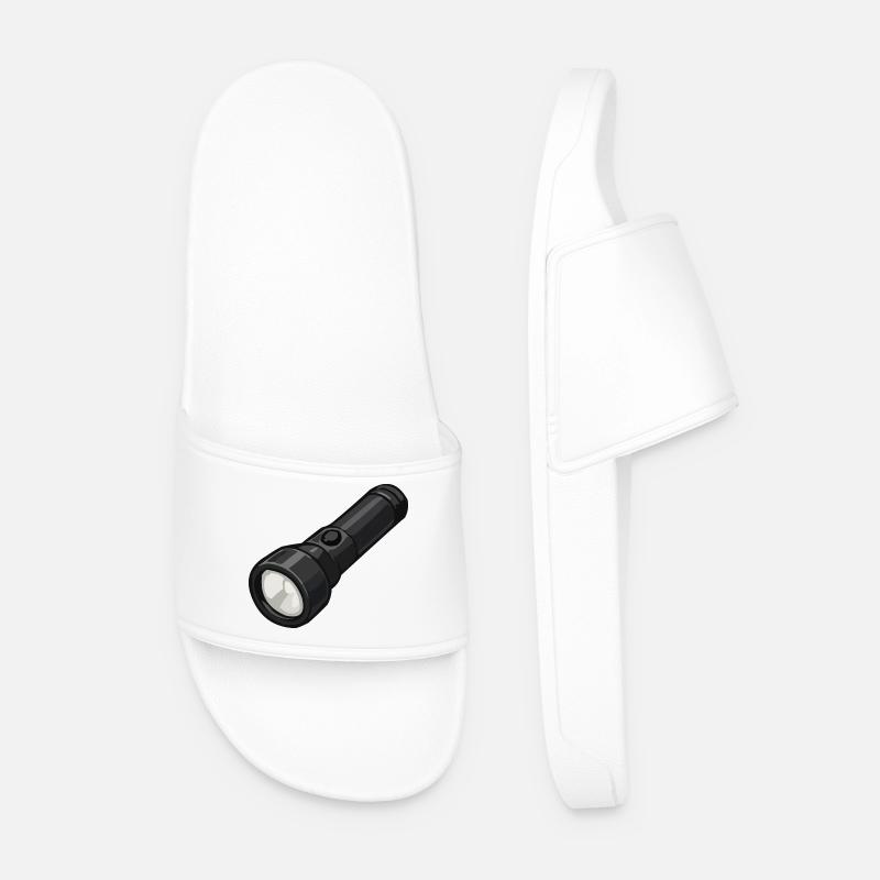 Illustration de lampe torche compacte - Claquettes Homme - blanc