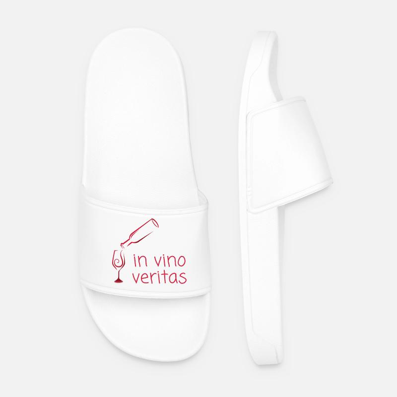 in vino veritas - Männer Badelatschen - Weiß