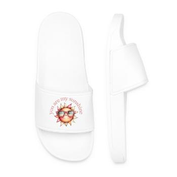 You are my sunshine sun glasses - Men’s Pool Sliders - white - Front