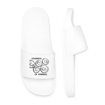 Strength In Numbers Gym - Weight Plates - Men’s Pool Sliders - white - Front