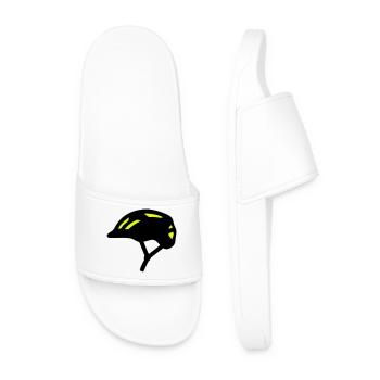 Silhouette du casque de vélo - Claquettes Homme - blanc - Devant