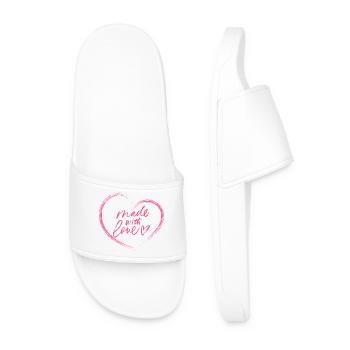 Fait avec le cœur de l’amour - Claquettes Homme - blanc - Devant