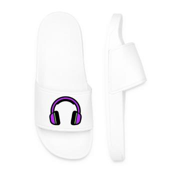 Silhouette musicale des écouteurs - Claquettes Homme - blanc - Devant