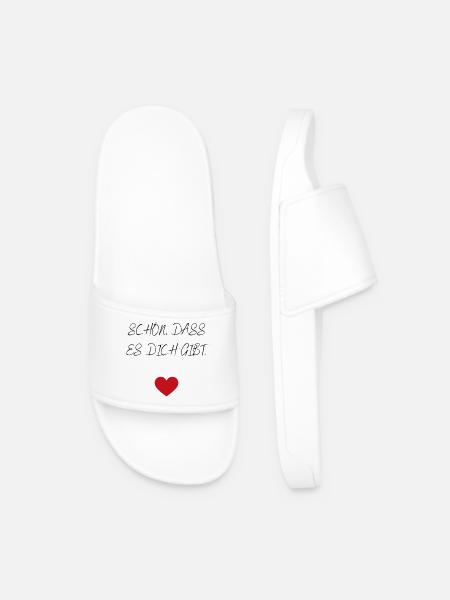 Schön, dass es dich gibt - Männer Badelatschen - Weiß