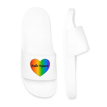 Espace sûr drapeau de la fierté LGBT - Claquettes Homme - blanc - Devant