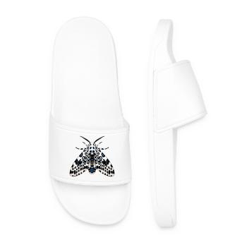 Giant Leopard Moth Hypercompe scribonia Cartoon - Men’s Pool Sliders - white - Front