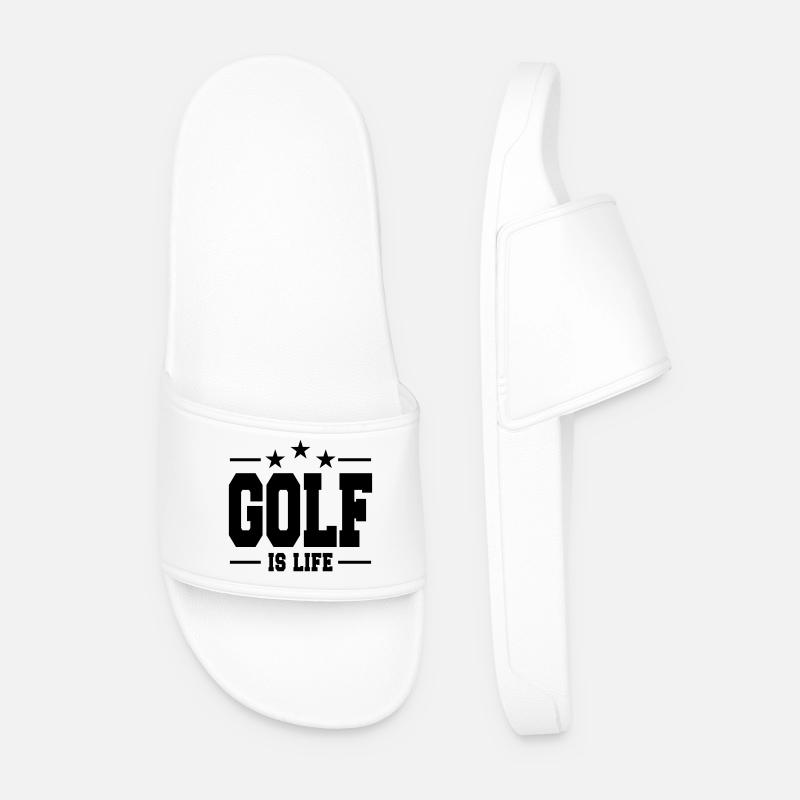 Golf is life / Golf - Men’s Pool Sliders - white