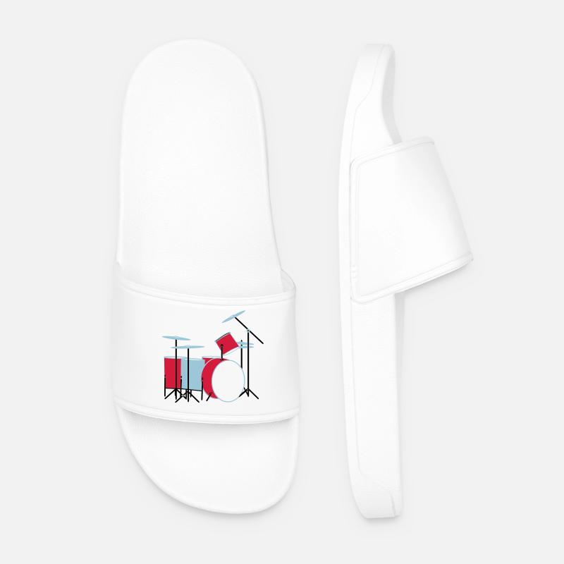coloured_drums - Männer Badelatschen - Weiß