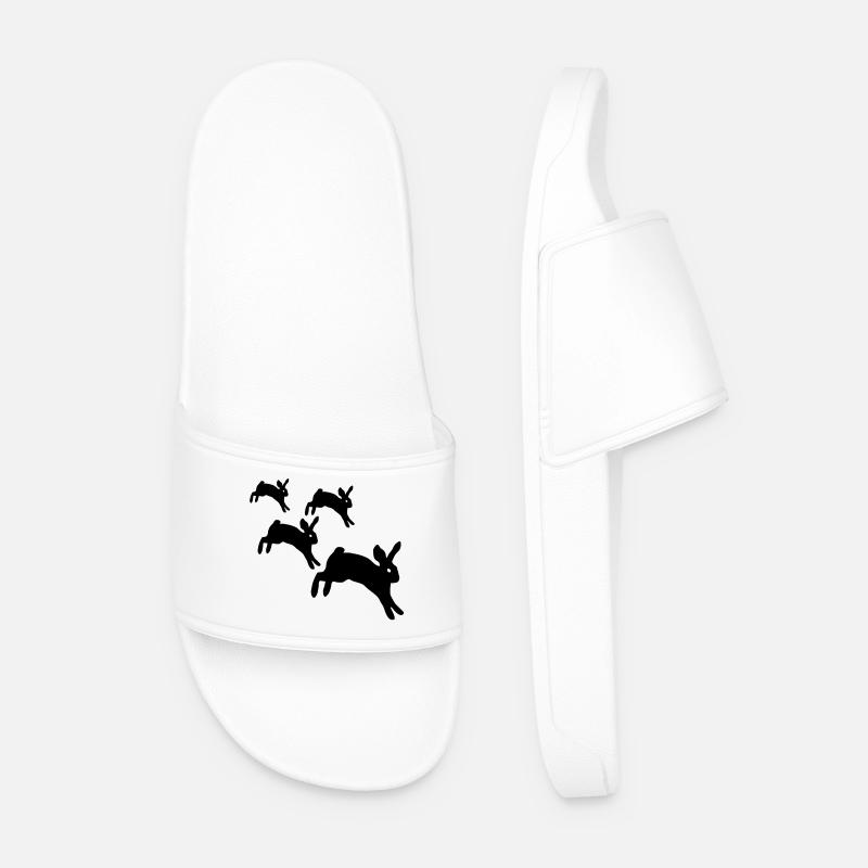Jumping rabbits - Men’s Pool Sliders - white