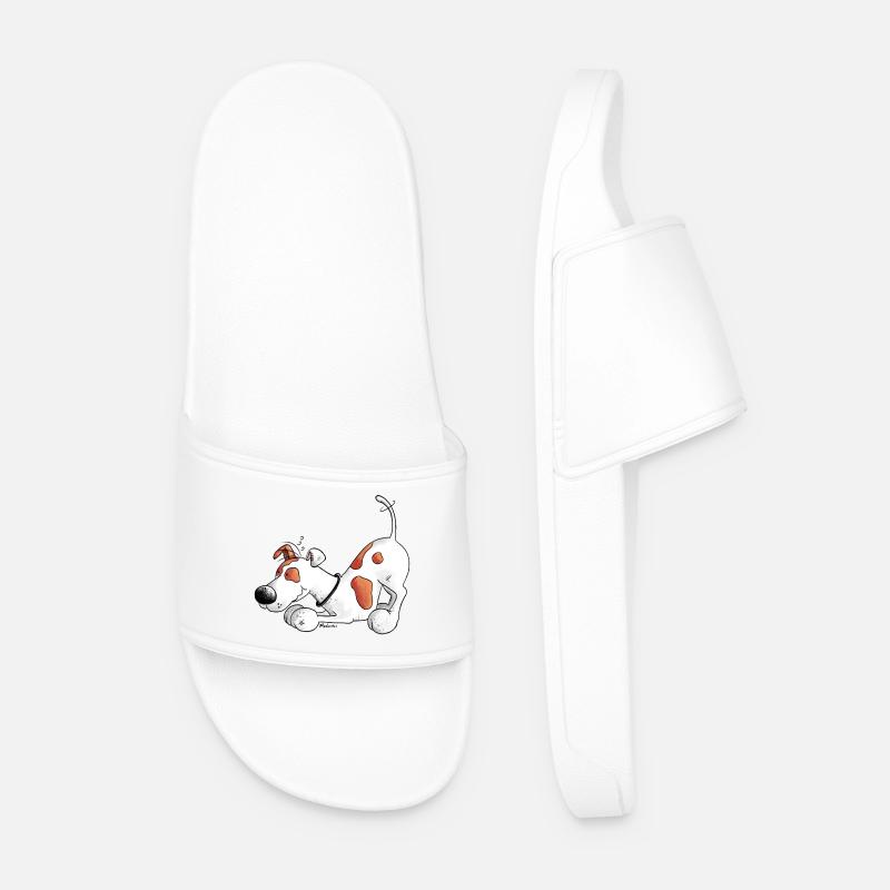 Jack Russell Terrier - Hund - Männer Badelatschen - Weiß