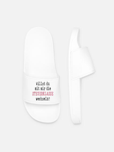 Marriage proposal engagement request wedding girlfriend - Men’s Pool Sliders - white